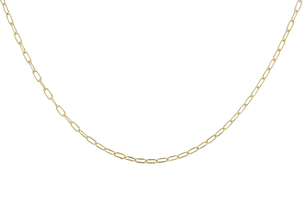 A329-09734: PAPERCLIP SM (16IN, 2.40MM, 14KT, LOBSTER CLASP)