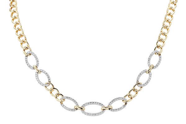 F328-20679: NECKLACE 1.12 TW (17")(INCLUDES BAR LINKS)