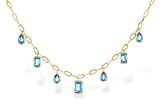 M329-12533: NECKLACE 4.10 TW BLUE TOPAZ (17")